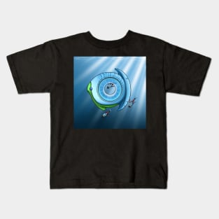 Titan Holefish with background Kids T-Shirt